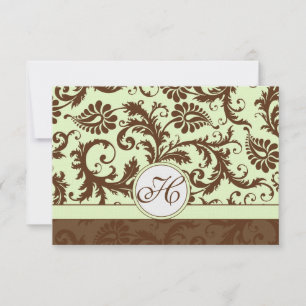 Cartão de Resposta Verde Castanho Claro Para Apple