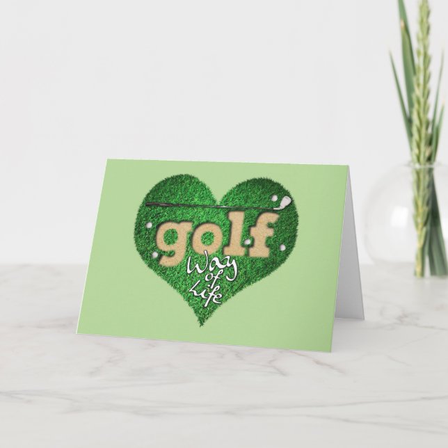 Cartão de Retirada Verde do Golf Way of Life (Frente)