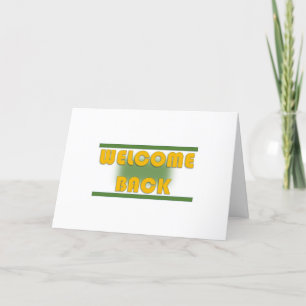 Cartão de Retorno de Boas-vindas