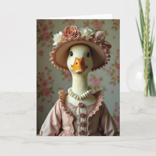 Cartão de retrato de amigo pato elegante