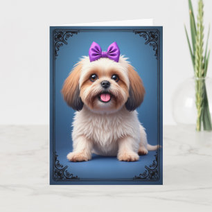 Cartão de retrato de cachorrinho encantador