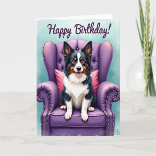 Cartão de Retrato de Canino Alegre