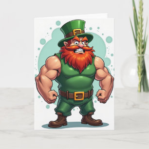 Cartão de retrato de Leprechaun forte