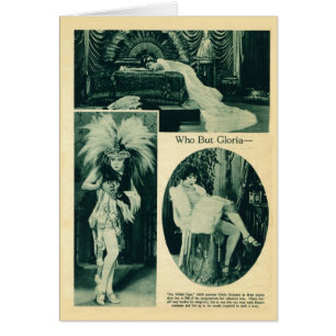 Cartão de retratos vintage de Gloria Swanson 1922