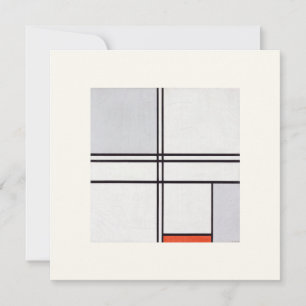 CARTÃO DE REVESTIMENTO PLANO: PIET MONDRIAN : CINZ