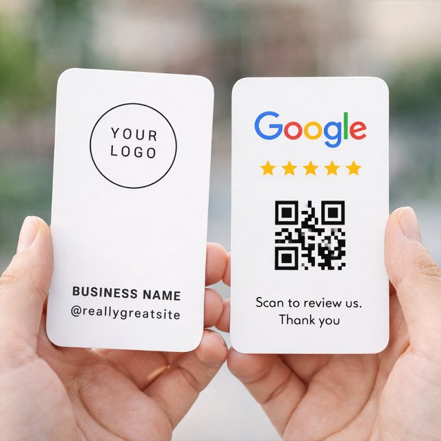 Cartão de revisão de código QR profissional para p (Criador carregado)