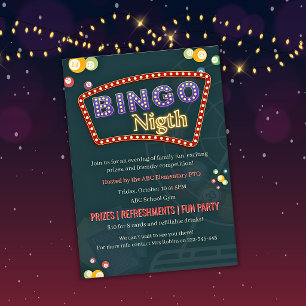 cartão de rifa BINGO festa divertida da comunidade