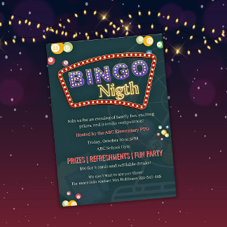 cartão de rifa BINGO festa divertida da comunidade