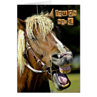Cartão de riso do cavalo