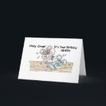 Cartão de riso engraçado do feliz aniversario dos<br><div class="desc">Excremento santamente!  É você aniversário OUTRA VEZ! Cartão de riso do feliz aniversario dos ratos dos trabalhos artísticos originais</div>