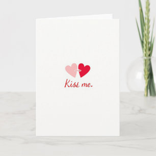 Cartão de Romance Beije-me Amor