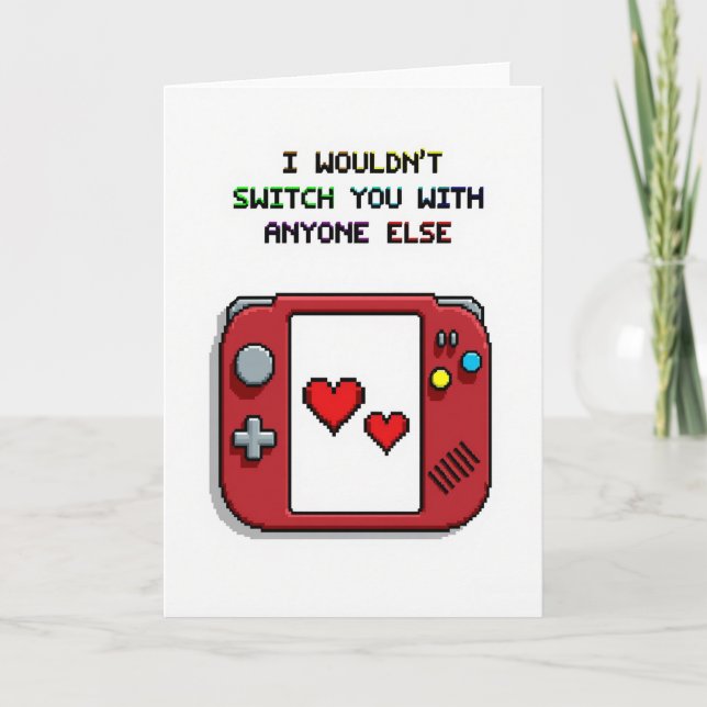 Cartão de Romance de Jogos Retrô (Frente)