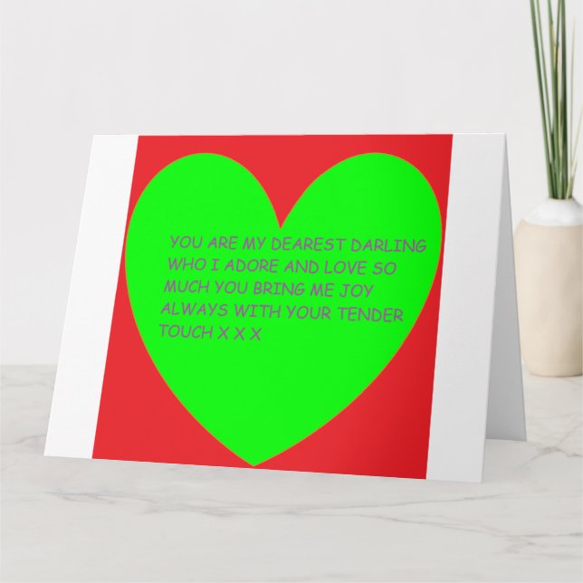 Cartão de romance verdadeiro para o seu amado (Frente)