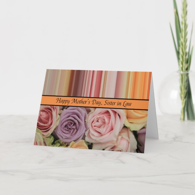 Cartão de rosa da irmã em Direito Feliz (Frente)