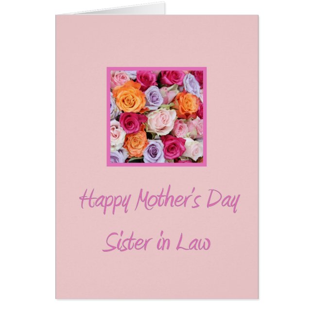 Cartão de rosa da irmã em Direito Feliz (Frente)