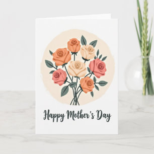 Cartão de Rosa do Dia das Mães mais doce