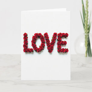 Cartão de Rosas Vermelhas de Amor Simples