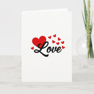 Cartão de Roteiro Corações de Amor Vermelhos