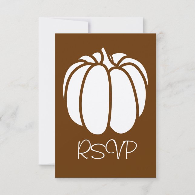 Cartão de RSVP Abóbora em Chocolate (Frente)