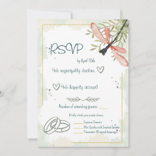 Cartão de RSVP Aquarela Firefly