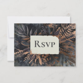Cartão de RSVP Casamento Sombrio e Temperamental