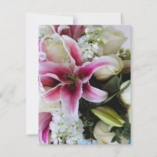 cartão de RSVP com capa floral