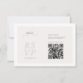 Cartão de RSVP com QR-code Nada de Luxo, Apenas Am