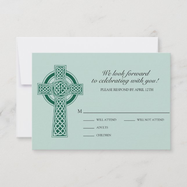 Cartão de RSVP Cruz (Frente)