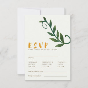 Cartão de RSVP da Série Enraizado em Amor