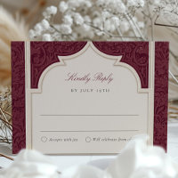 Cartão de RSVP de Arca Islâmica para Casamento