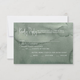 Cartão de RSVP de casamento.