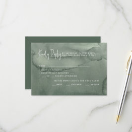Cartão de RSVP de casamento.