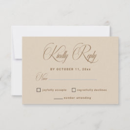 Cartão de RSVP de Casamento com Arco Floral Boho B
