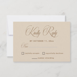 Cartão de RSVP de Casamento com Arco Floral Boho B