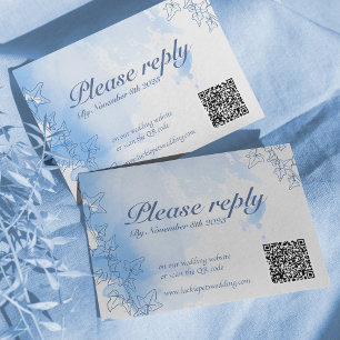 Cartão de RSVP de casamento de floco de neve de in