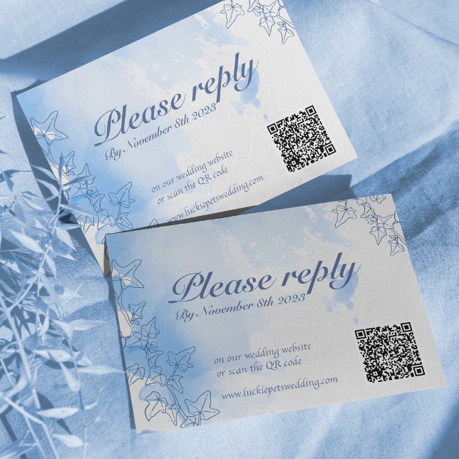 Cartão de RSVP de casamento de floco de neve de in (Criador carregado)
