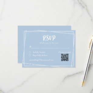 Cartão de RSVP de casamento em QR com fonte estilo