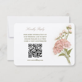 Cartão de RSVP de Casamento Floral Pastel Elegante