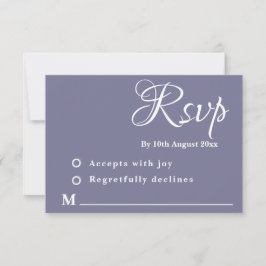 Cartão de RSVP de Casamento Lavanda Empoeirada