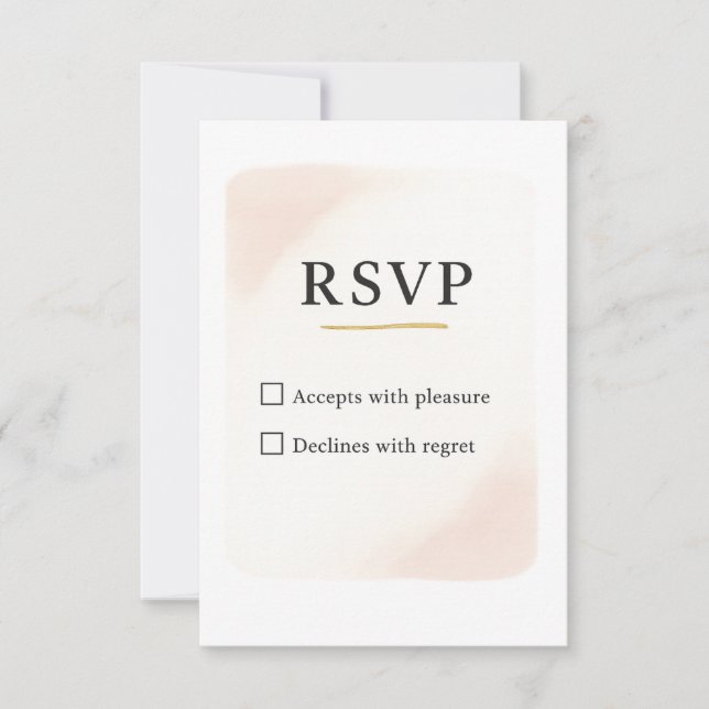 Cartão de RSVP de Casamento Minimalista Elegante – (Frente)
