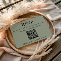 Cartão de RSVP de Casamento Minimalista Elegante c