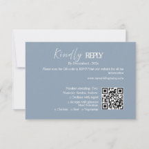 Cartão de RSVP de Casamento Minimalista Moderno