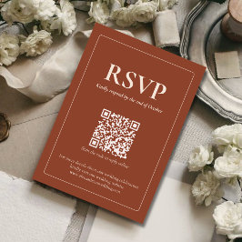 Cartão de RSVP de Casamento Moderno e Mal-humorado