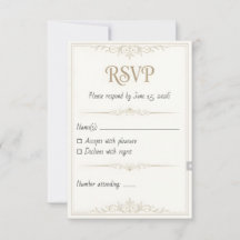 Cartão de RSVP de Casamento Personalizado – 3.5x5
