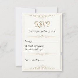 Cartão de RSVP de Casamento Personalizado – 3.5x5