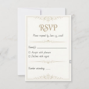 Cartão de RSVP de Casamento Personalizado – 3.5x5