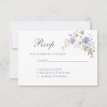 Cartão de RSVP de casamento Something Blue