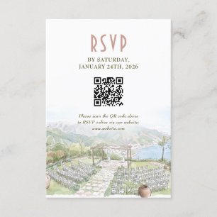 Cartão de RSVP de Casamento Villa Eva Ravello com 