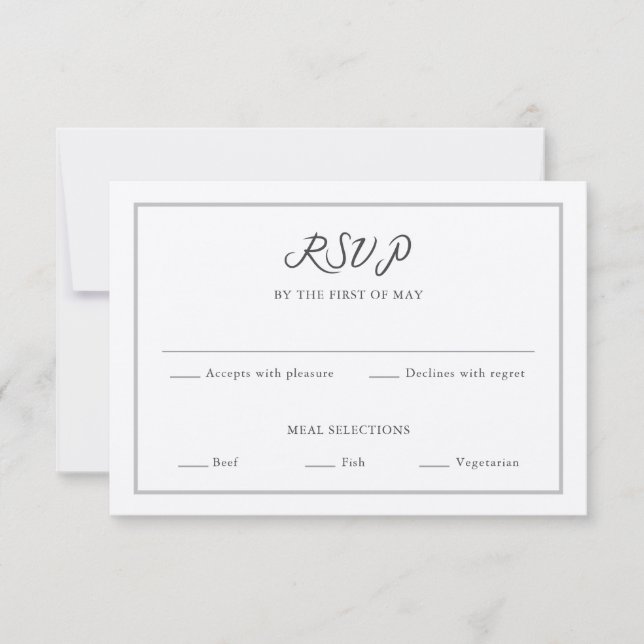 Cartão de RSVP de Citação Personalizada de Roteiro (Frente)