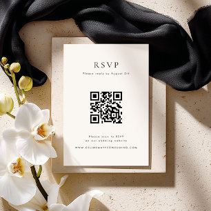Cartão de RSVP de Código QR Minimalista CELINE